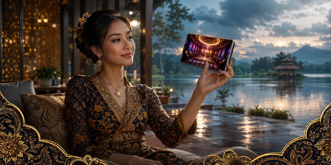 Pengguna Malaysia mengakses kasino mudah alih dengan motif batik tradisional